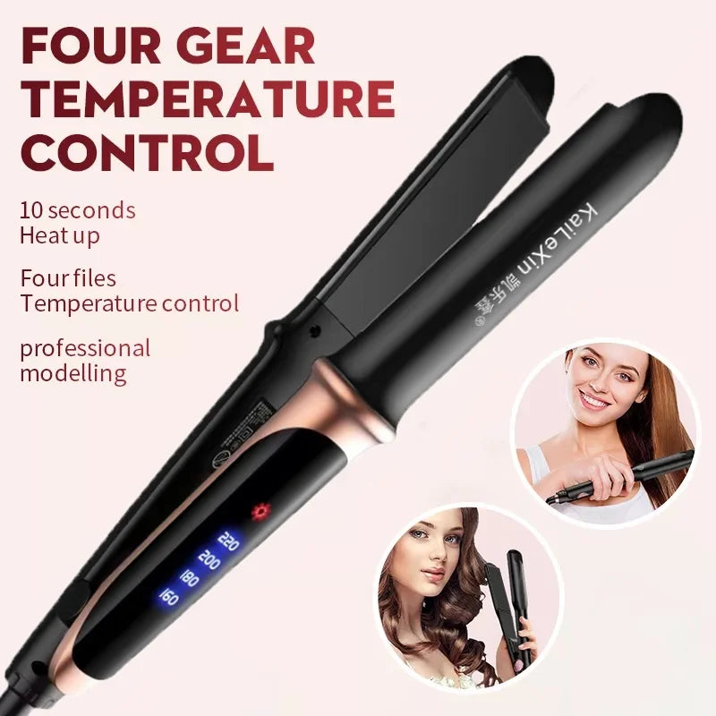 2-in-1 Hair Straightener & Styler – 4 Temp Settings, Fast Heat-Up, for Wet & Dry Hair