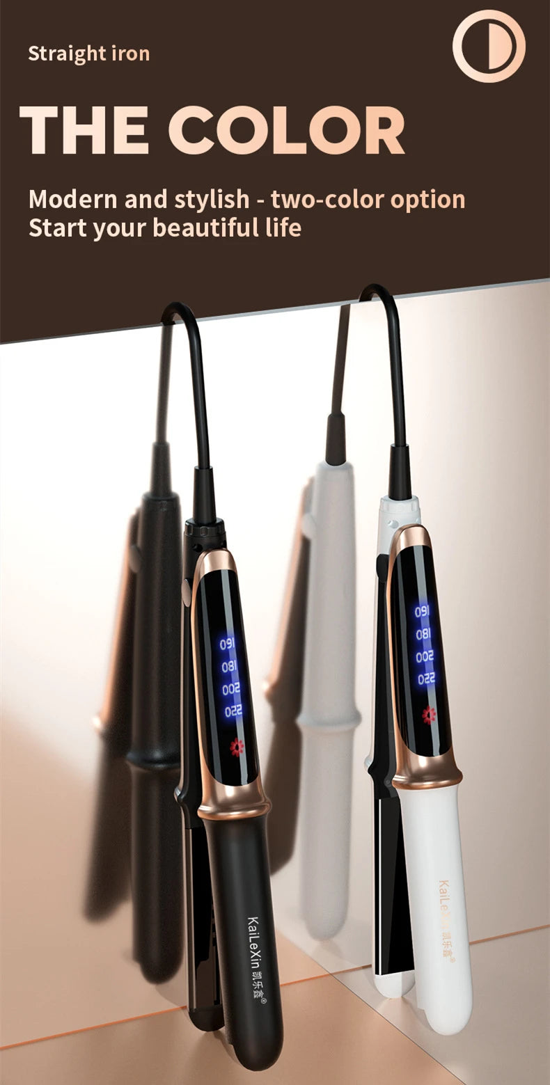 2-in-1 Hair Straightener & Styler – 4 Temp Settings, Fast Heat-Up, for Wet & Dry Hair