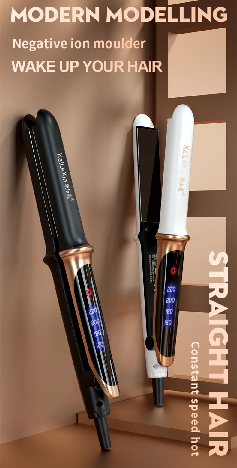 2-in-1 Hair Straightener & Styler – 4 Temp Settings, Fast Heat-Up, for Wet & Dry Hair